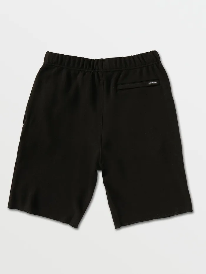 Volcom Shorts Big Boys Iconic Stone Fleece Shorts 8211 Black Black 8211 Boys