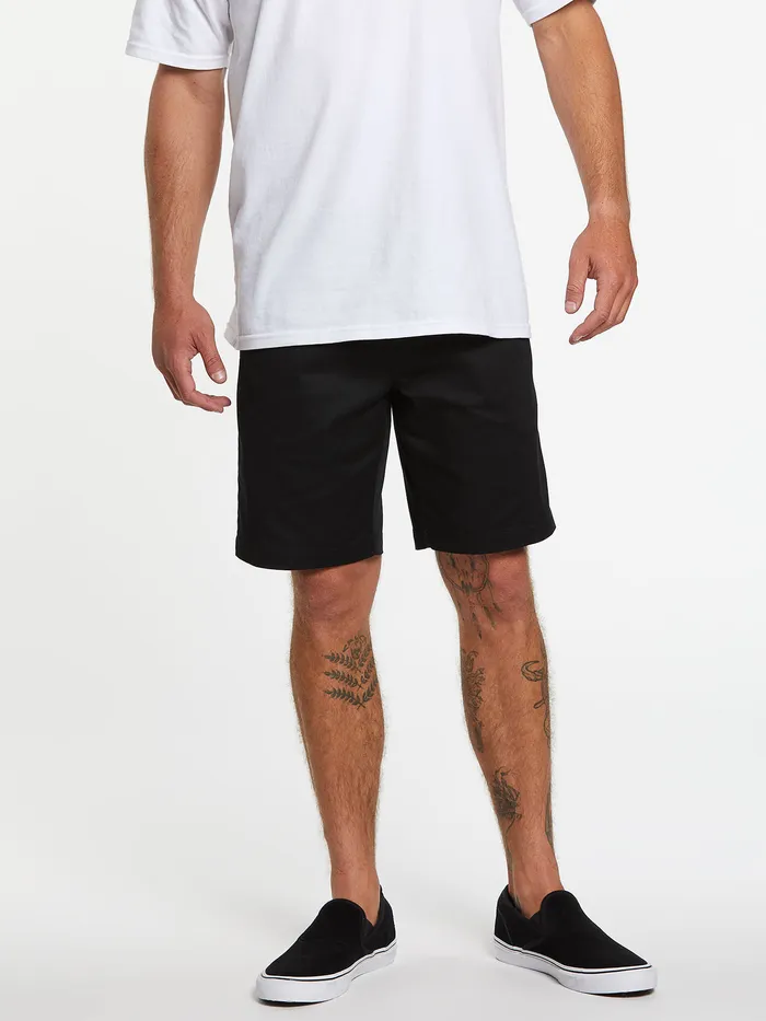 Volcom Shorts Frickin Elastic Waist Shorts 8211 Black Black 8211 Mens