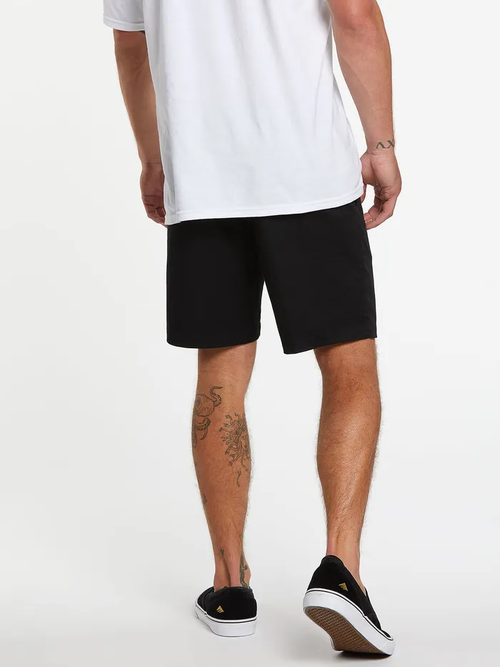 Volcom Shorts Frickin Elastic Waist Shorts 8211 Black Black 8211 Mens