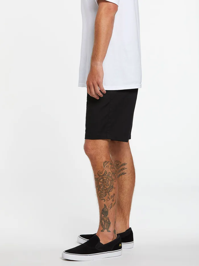 Volcom Shorts Frickin Elastic Waist Shorts 8211 Black Black 8211 Mens