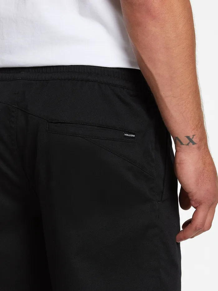 Volcom Shorts Frickin Elastic Waist Shorts 8211 Black Black 8211 Mens