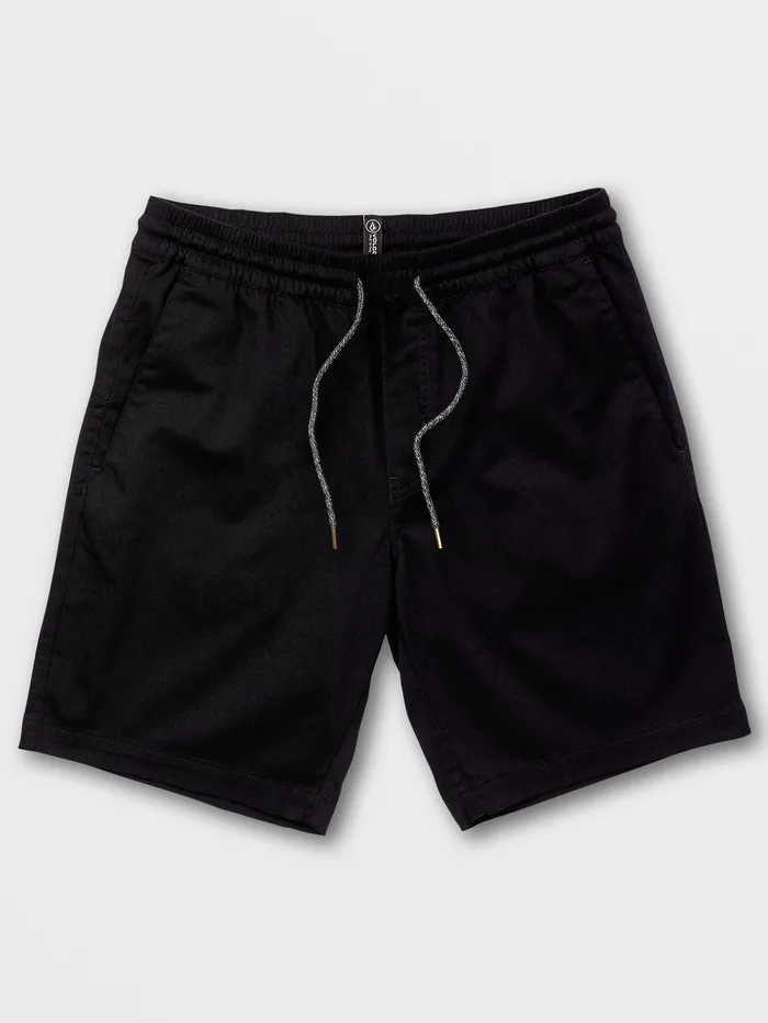 Volcom Shorts Frickin Elastic Waist Shorts 8211 Black Black 8211 Mens