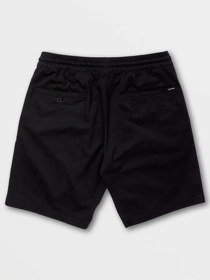 Volcom Shorts Frickin Elastic Waist Shorts 8211 Black Black 8211 Mens