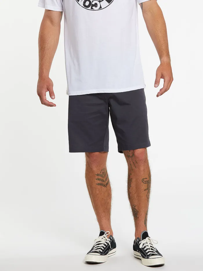 Volcom Shorts Frickin Elastic Waist Shorts 8211 Charcoal Charcoal 8211 Mens