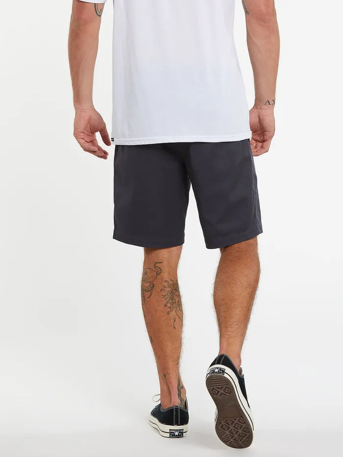 Volcom Shorts Frickin Elastic Waist Shorts 8211 Charcoal Charcoal 8211 Mens