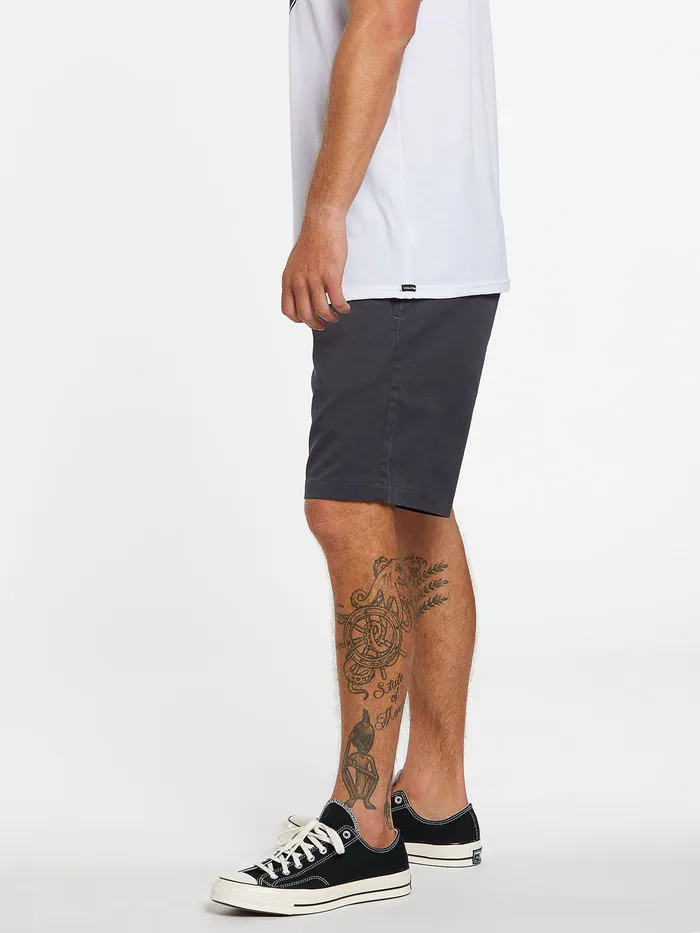 Volcom Shorts Frickin Elastic Waist Shorts 8211 Charcoal Charcoal 8211 Mens