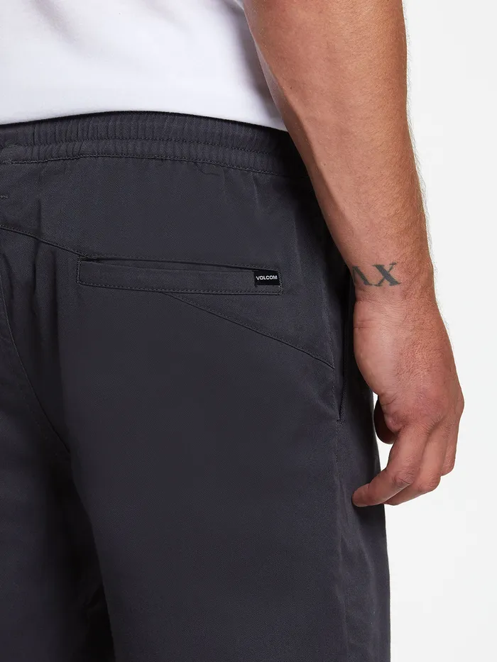 Volcom Shorts Frickin Elastic Waist Shorts 8211 Charcoal Charcoal 8211 Mens