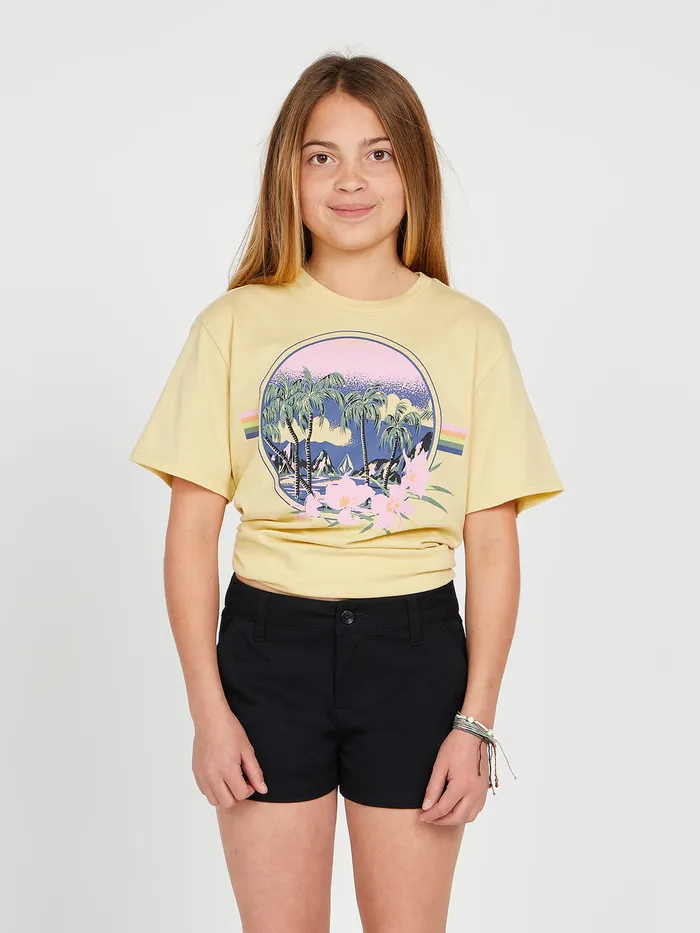 Volcom Shorts Girls Frochickie Shorts 8211 Black Black 8211 Girls