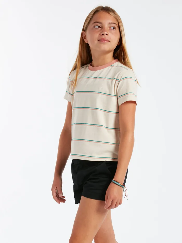 Volcom Shorts Girls Frochickie Shorts 8211 Black Black 8211 Girls