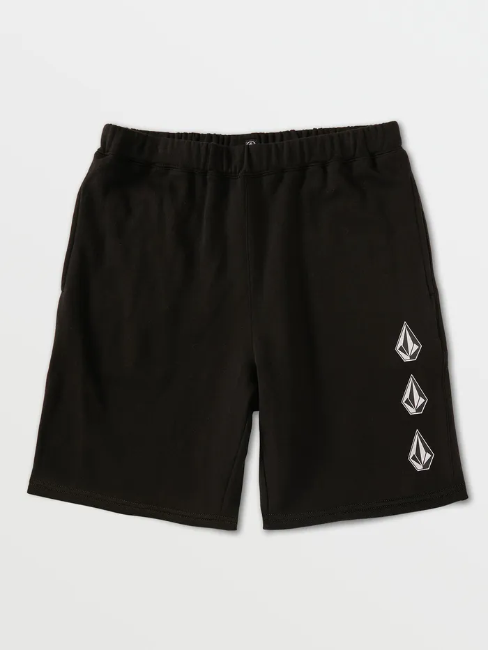 Volcom Shorts Iconic Stone Fleece Shorts 8211 Black Black 8211 Mens