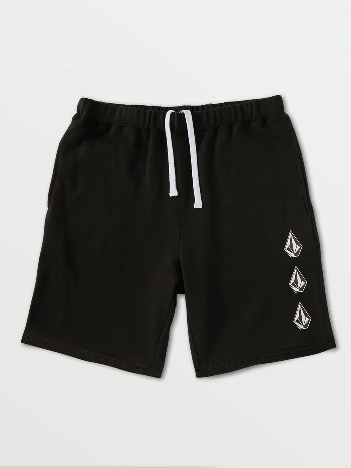 Volcom Shorts Iconic Stone Fleece Shorts 8211 Black Black 8211 Mens