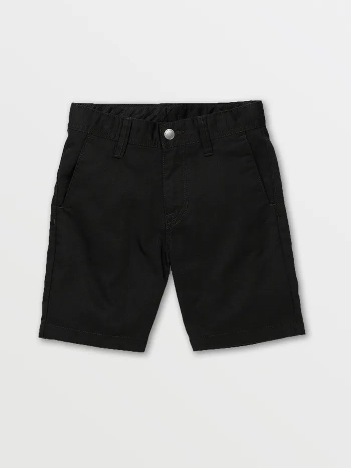 Volcom Shorts Little Boys Frickin Chino Shorts 8211 Black Black 8211 Boys