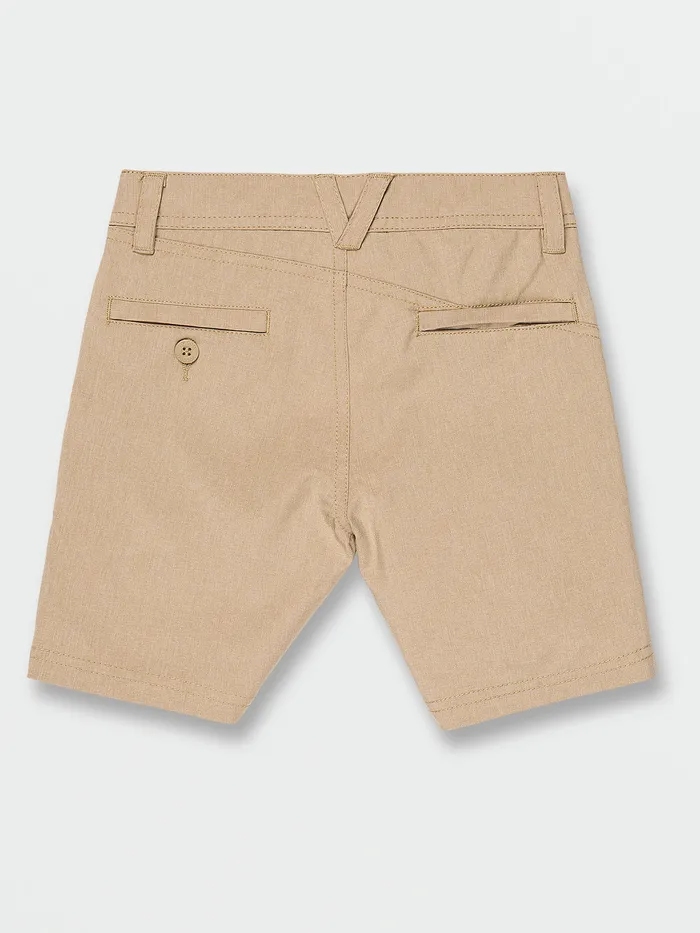 Volcom Shorts Little Boys Frickin Cross Shred Static Shorts 8211 Dark Khaki Dark Khaki 8211 Boys
