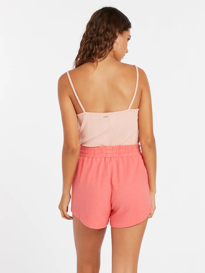 Volcom Shorts Lived In Lounge Fleece Short 8211 Electric Coral Electric Coral 8211 Womens