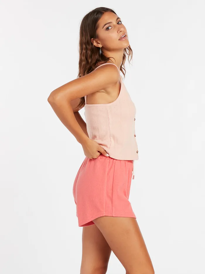 Volcom Shorts Lived In Lounge Fleece Short 8211 Electric Coral Electric Coral 8211 Womens