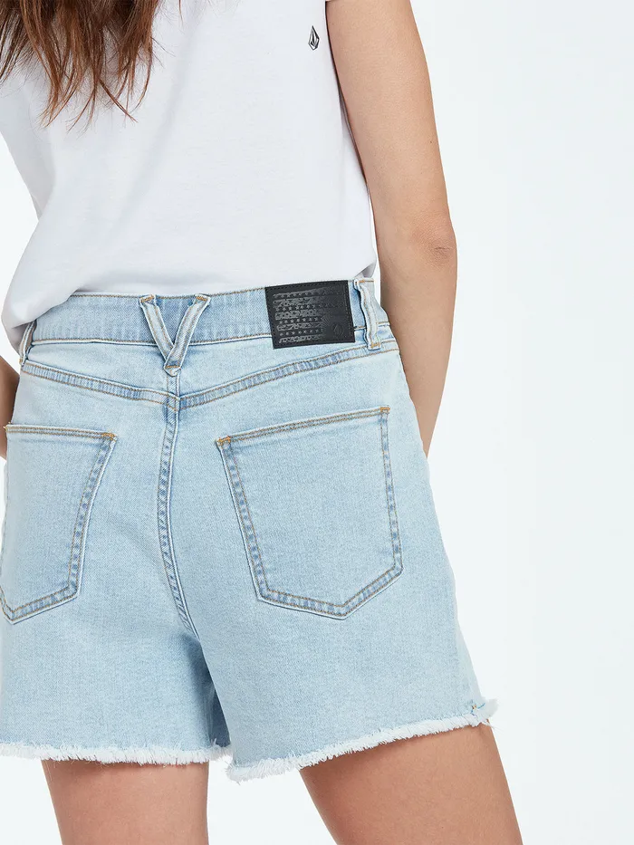 Volcom Shorts Stone Step High Rise Denim Shorts 8211 Thrifter Blue Light Thrifter Blue Light 8211 Womens