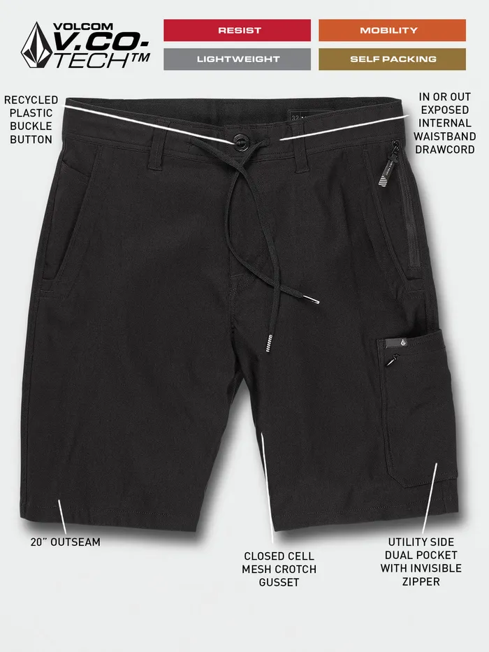 Volcom Shorts Stone Trail Master Shorts 8211 Black Black 8211 Mens