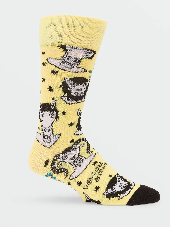 Volcom Socks Surf Vitals Ozzy Socks 8211 Glimmer Yellow Glimmer Yellow 8211 Mens