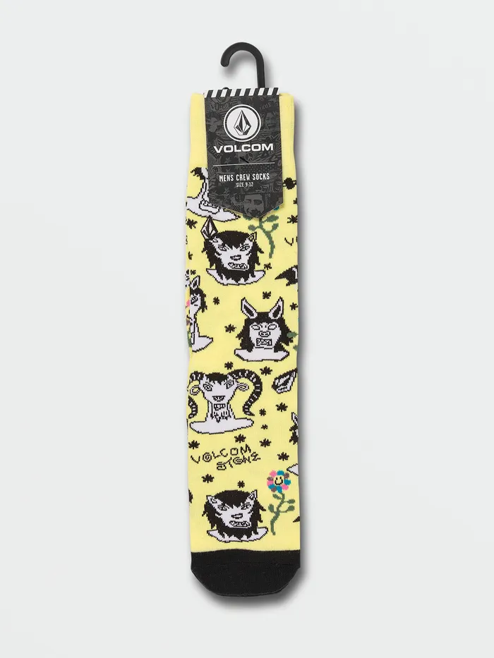 Volcom Socks Surf Vitals Ozzy Socks 8211 Glimmer Yellow Glimmer Yellow 8211 Mens