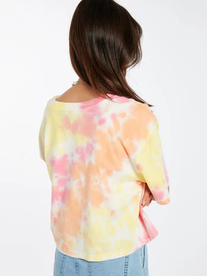 Volcom TShirts and Tanks Girls Galactic Stone Short Sleeve Top 8211 Multi Multi 8211 Girls