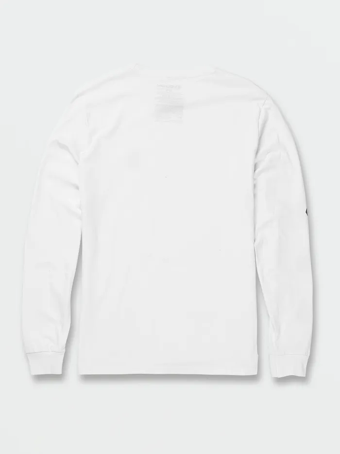 Volcom TShirts and Tanks Iconic Stone Long Sleeve Tee 8211 White White 8211 Mens