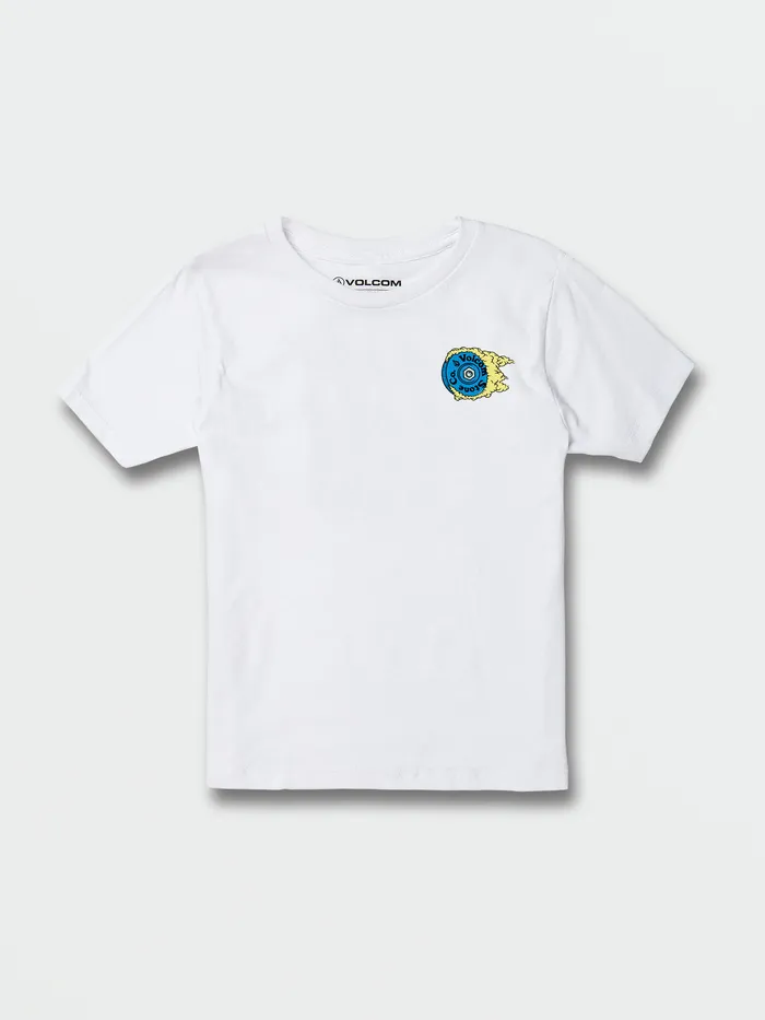 Volcom TShirts and Tanks Little Boys Burnin Short Sleeve Tee 8211 White White 8211 Boys