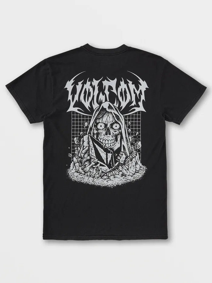 Volcom TShirts and Tanks Skate Vitals Crypt Ripper Short Sleeve Tee 8211 Black Black 8211 Mens