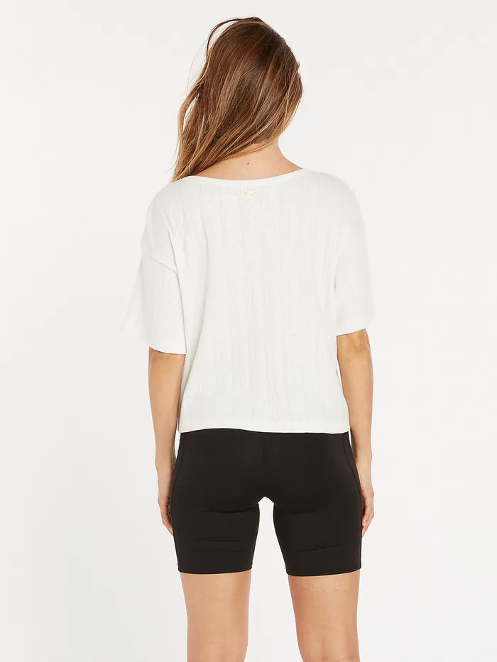 Volcom Tops Lived In Lounge Short Sleeve 8211 Star White Star White 8211 Womens