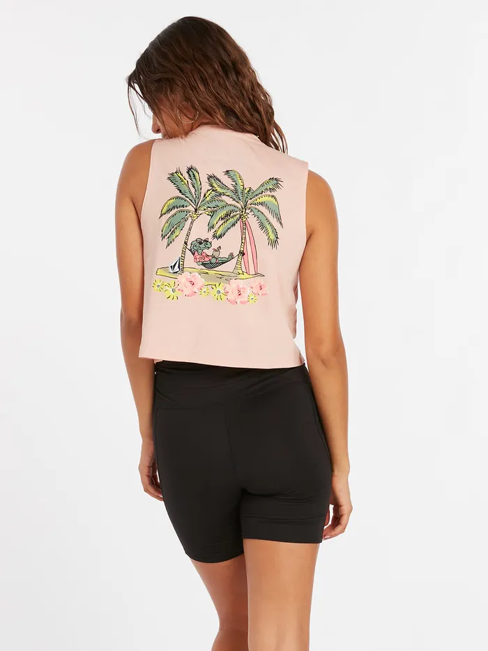 Volcom Tops Stone Hour Crop Tank 8211 Hazey Pink Hazey Pink 8211 Womens