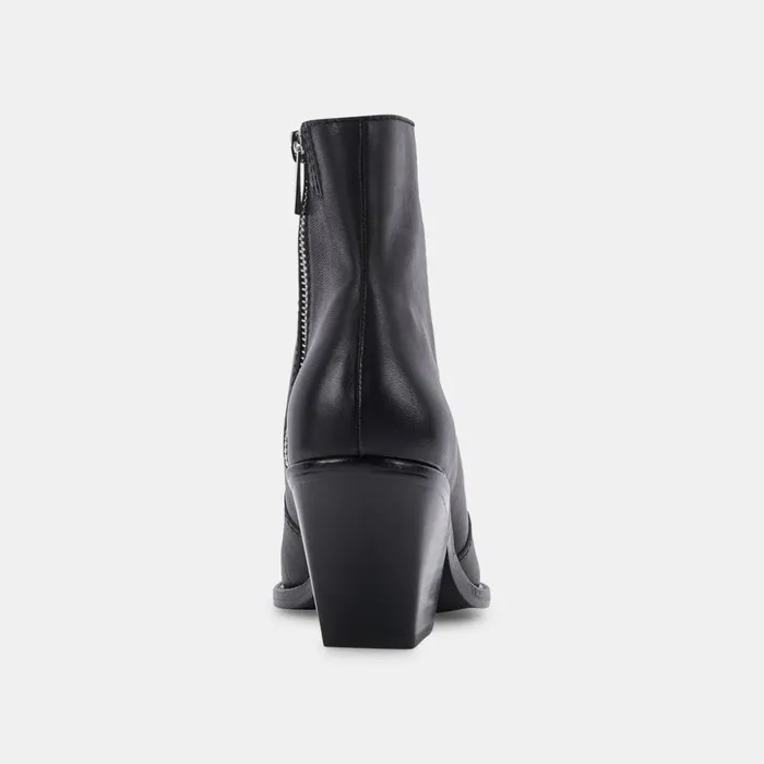 Volli Wide Boots Black Leather Women Dolce Vita Boots and Booties