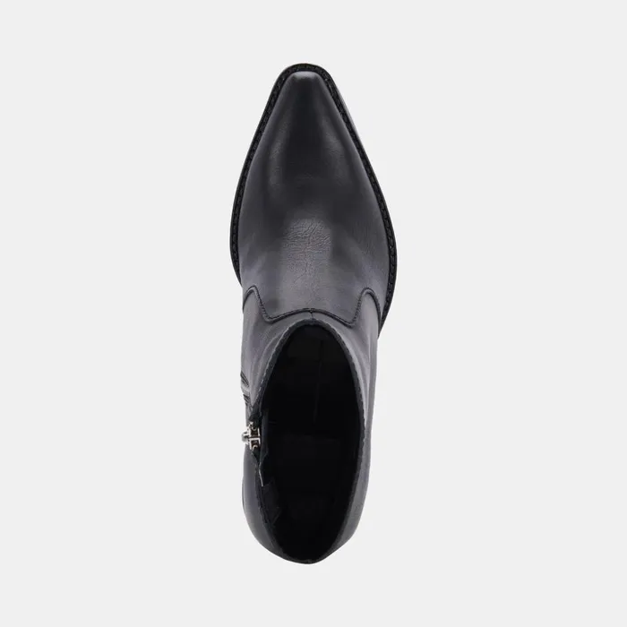 Volli Wide Boots Black Leather Women Dolce Vita Boots and Booties