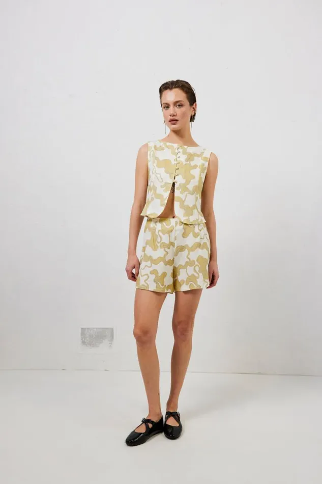 VRG GRL Celeste Linen Top Tropic Women Vests