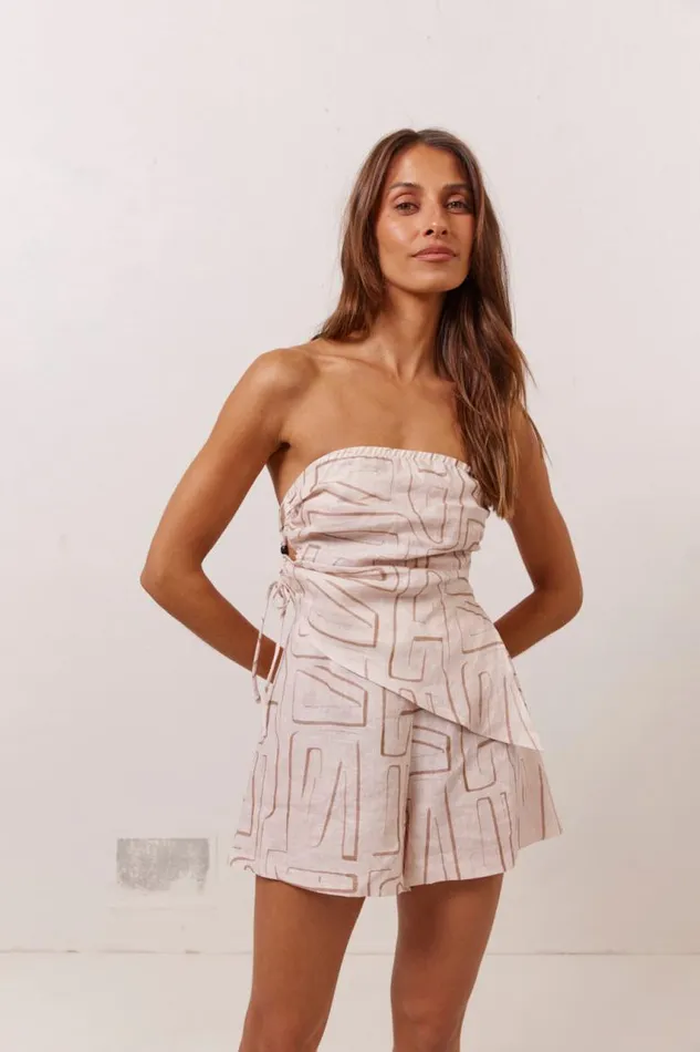 VRG GRL Cosmos Linen Shorts Etch Women Shorts