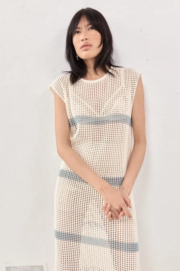 VRG GRL Elea Knit Maxi Dress Stripe Women MidiMaxi Dresses