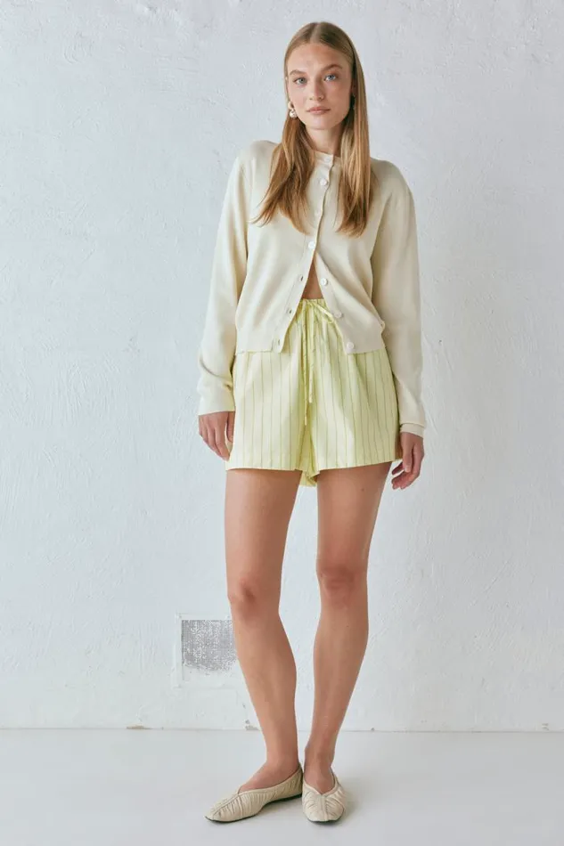 VRG GRL Evie Knit Cardigan Cream Women JumpersSweaters