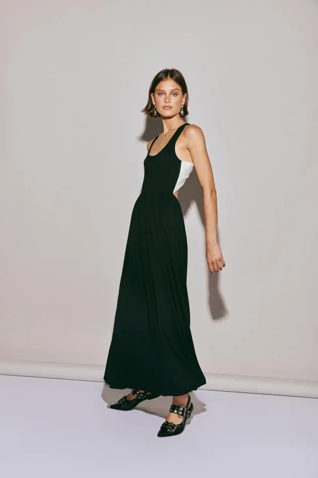 VRG GRL Lena Maxi Dress Black Women MidiMaxi Dresses