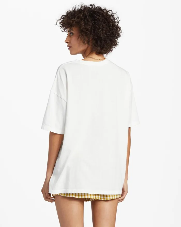Wake Up And Stoke TShirt Salt Crystal Women Billabong Graphic Tees and Tanks