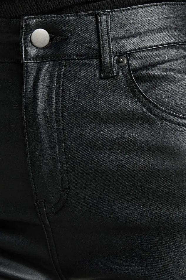 Whinnie Jeans 8211 High Waist Skinny Coated Denim Jeans In Black Women Showpo Denim