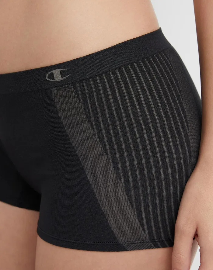 Women039S Boyshort Underwear Script Logo Black Women Champion Underwear