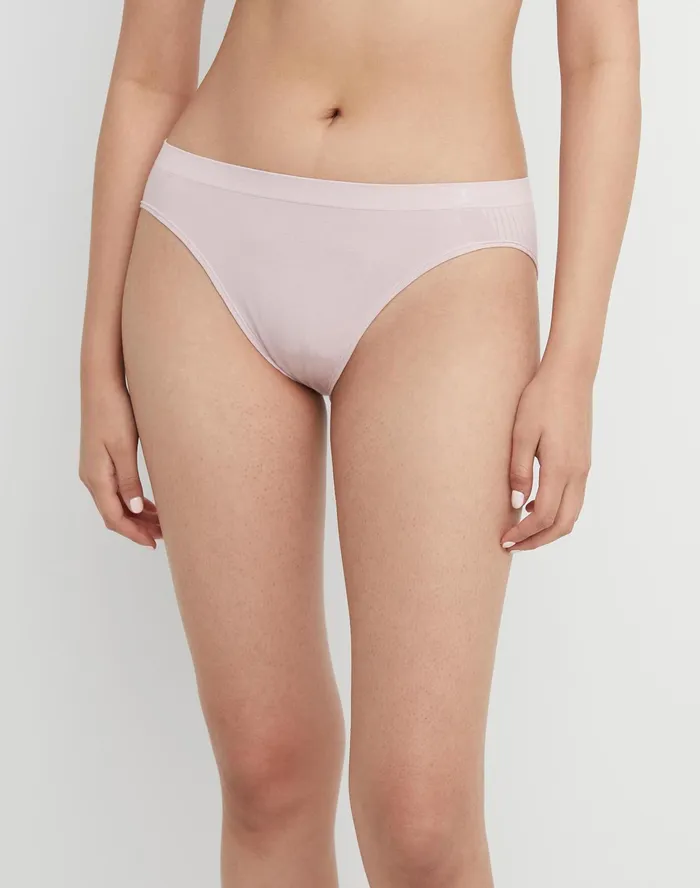 Women039S Seamless Bikini Underwear Script Logo Sheer Pale Pink Women Champion Underwear