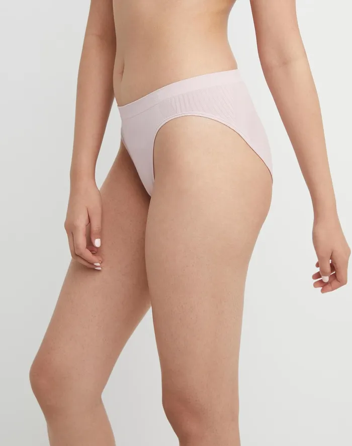 Women039S Seamless Bikini Underwear Script Logo Sheer Pale Pink Women Champion Underwear