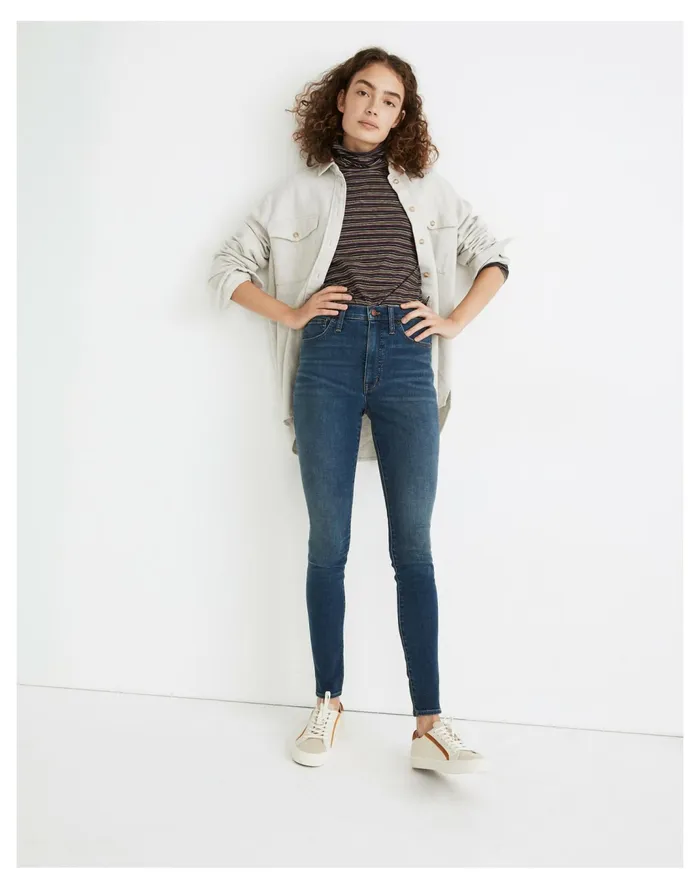 Women 10034 High Rise Roadtripper Supersoft Jeans In Playford Wash Playford Wash Madewell Jeans
