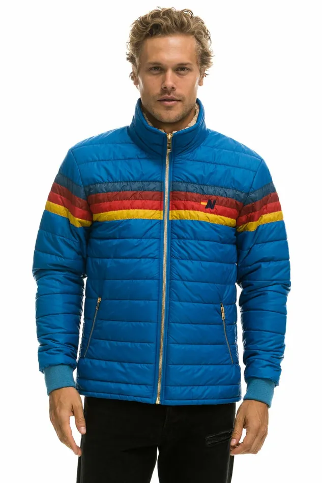 Women 4 STRIPE JACKET 8211 SNORKEL BLUE Aviator Nation Outerwear Women 4 STRIPE JACKET 8211 SNORKEL BLUE Aviator Nation Outerwear
