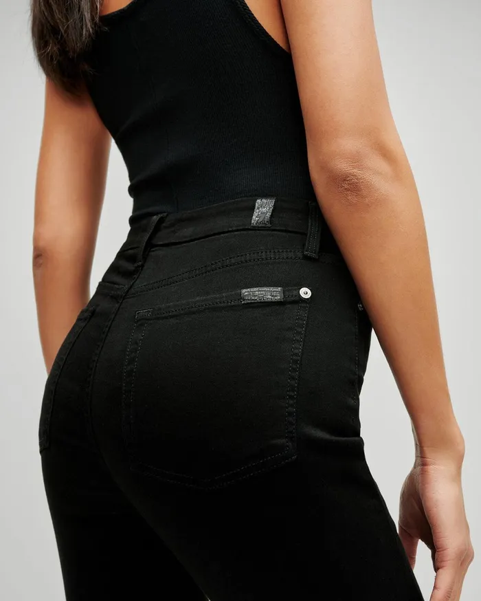 Women 7 For All Mankind Ankle Bair High Waist Ankle Skinny In Black