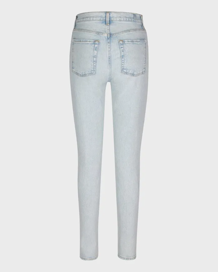Women 7 For All Mankind Ankle High Waist Ankle Skinny With Distressing In Grand Street