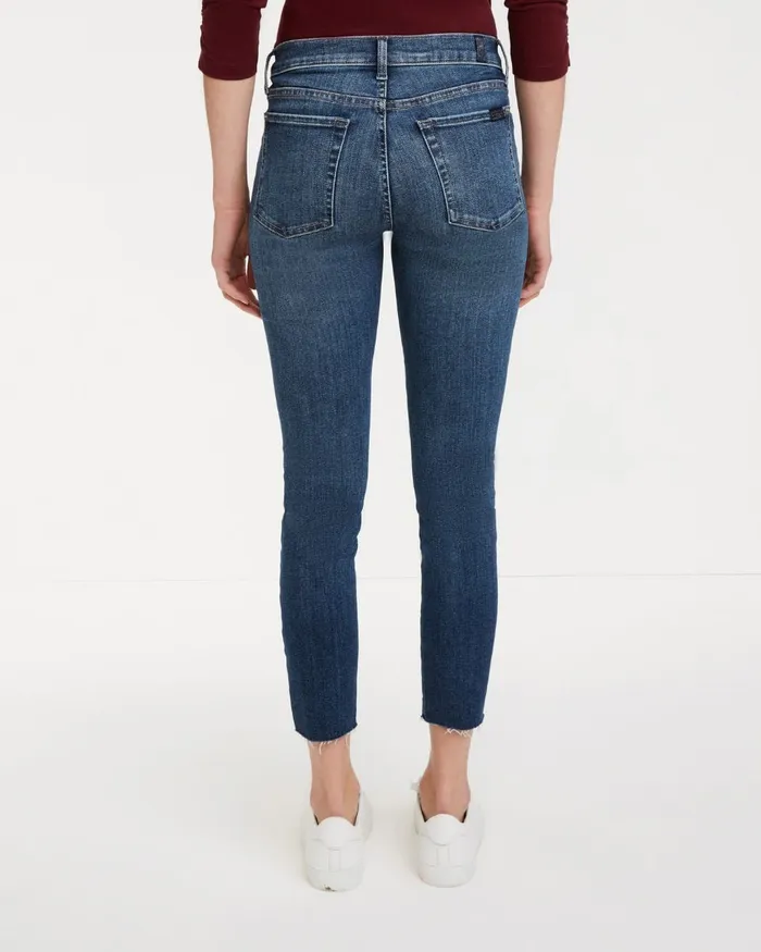 Women 7 For All Mankind Ankle Slim Illusion Traceable Ankle Skinny With Cut Hem In Kent