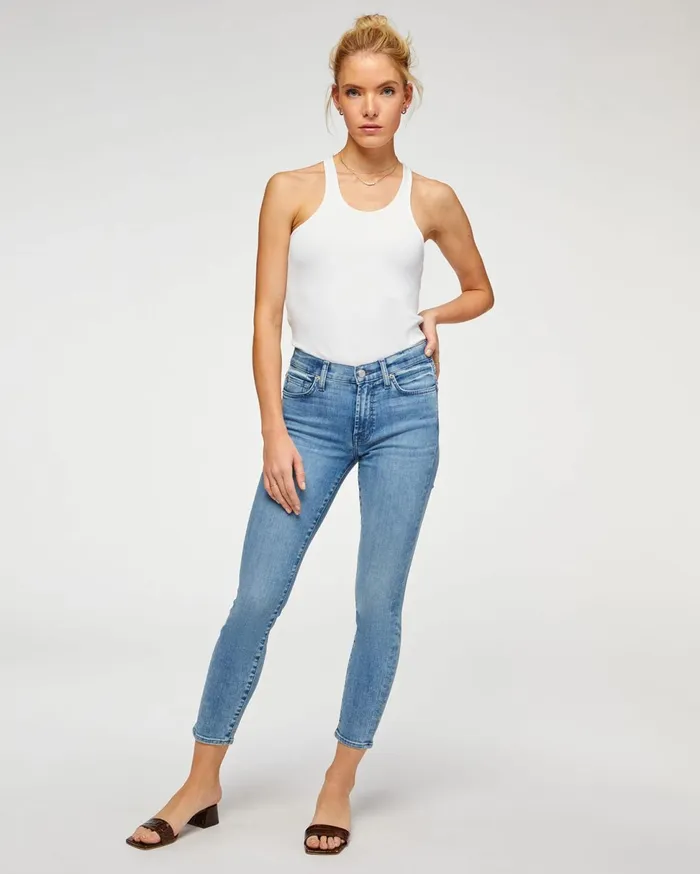 Women 7 For All Mankind Ankle The Ankle Skinny In Santana Blue