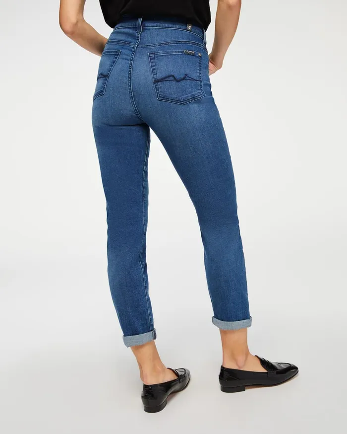 Women 7 For All Mankind Cropped Bair Josefina In Peace Blue
