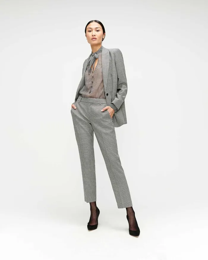 Women 7 For All Mankind Pants Cigarette Trouser In Houndstooth