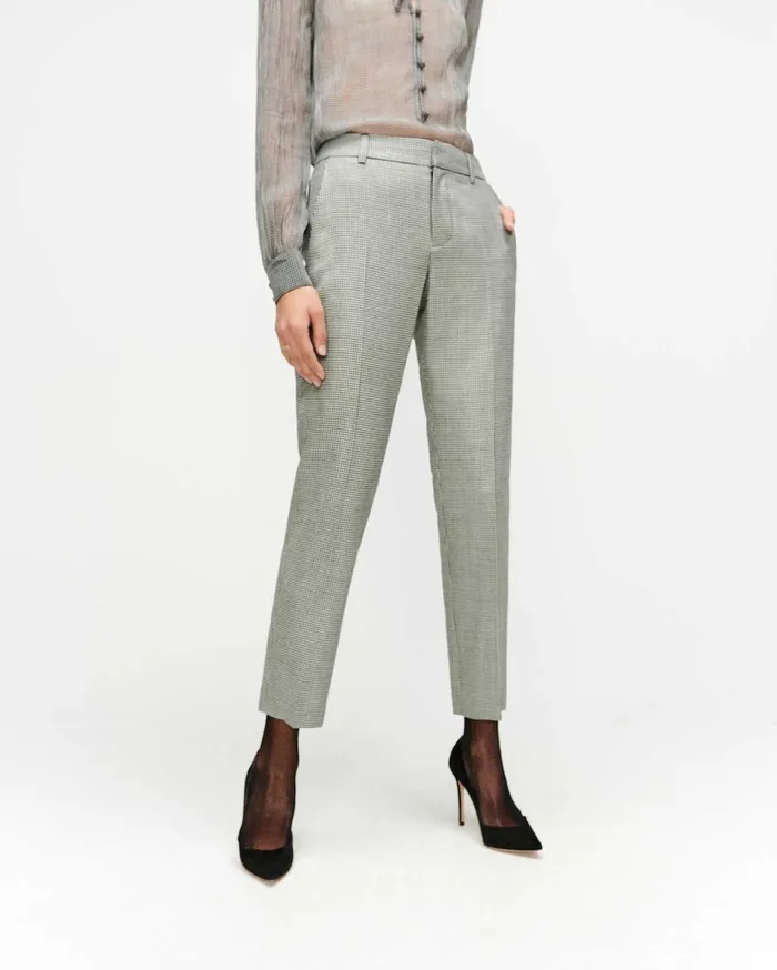 Women 7 For All Mankind Pants Cigarette Trouser In Houndstooth
